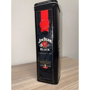 Jim Beam Black Collector's Tin Empty‎ Bourbon Whiskey 8 Year Aged Bar Decor